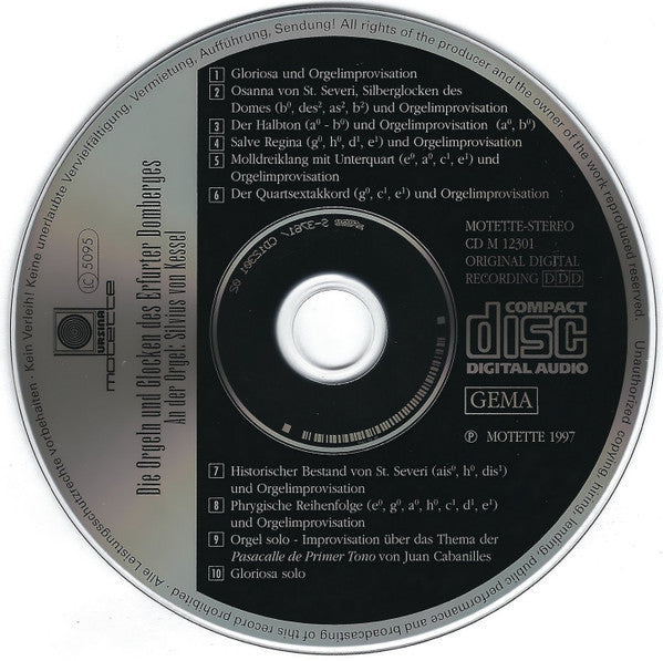 Silvius Von Kessel : Die Orgeln Und Glocken Des Erfurter Domberges (CD)