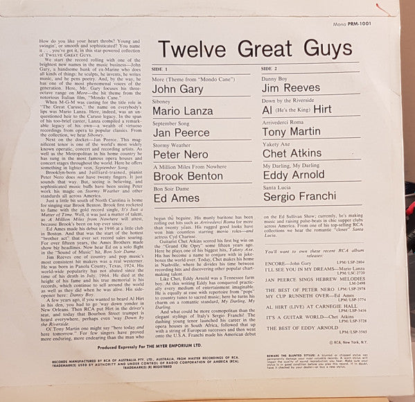 Various : 12 Great Guys (LP, Comp, Mono, Ltd)