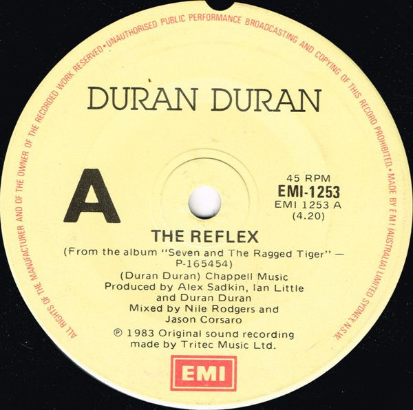Duran Duran : The Reflex (7", Single)