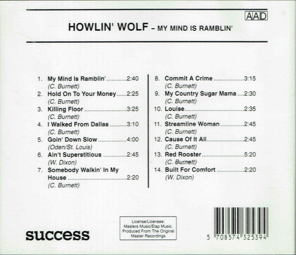Howlin' Wolf : My Mind Is Ramblin' (CD, Comp)