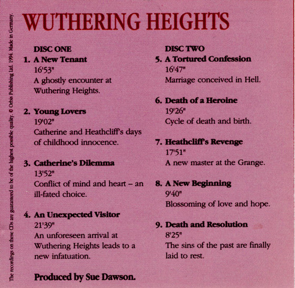 Emily Brontë Read By Hannah Gordon : Wuthering Heights (2xCD)
