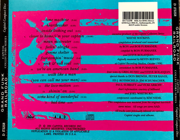 Grand Funk Railroad : Capitol Collectors Series: Grand Funk Railroad (CD, Comp, Club, RE)
