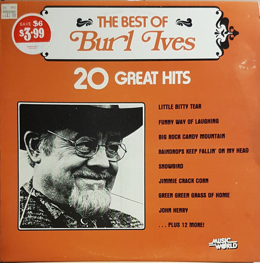 Burl Ives : The Best Of  Burl Ives (20 Great Hits) (LP, Comp, Mono)