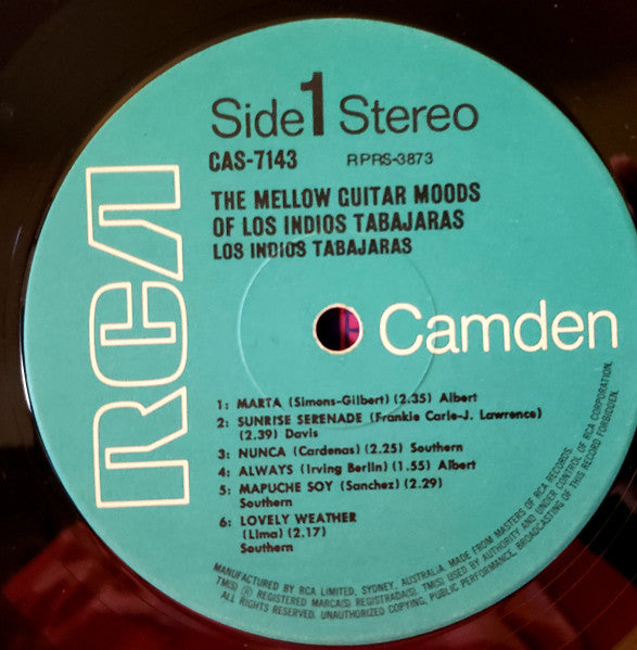 Los Indios Tabajaras : The Mellow Guitar Moods Of Los Indios Tabajaras (LP, Album)