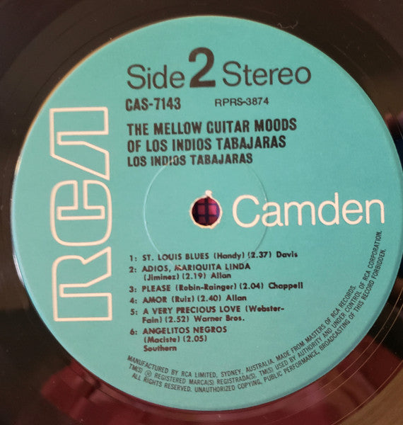 Los Indios Tabajaras : The Mellow Guitar Moods Of Los Indios Tabajaras (LP, Album)