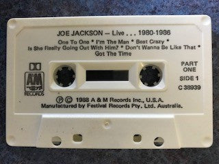 Joe Jackson : Live 1980/86 (2xCass)