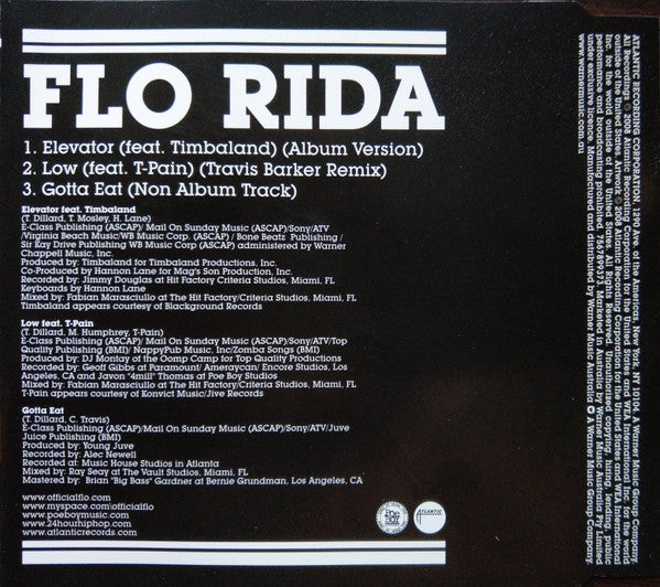 Flo Rida Featuring Timbaland : Elevator (CD, Single)