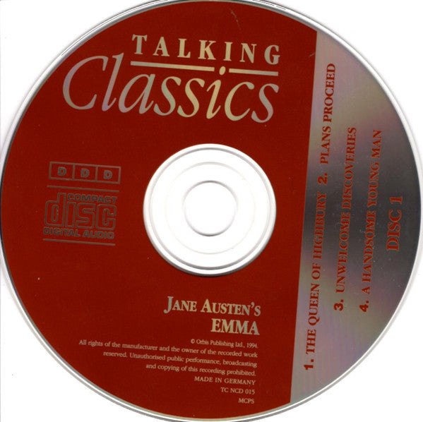 Jane Austen Read By Belinda Lang : Emma (2xCD)