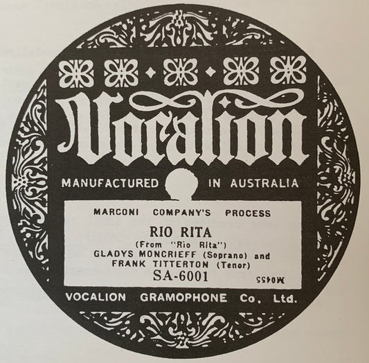 Gladys Moncrieff And Frank Titterton : Rio Rita / If You're In Love You'll Waltz (Shellac, 12")