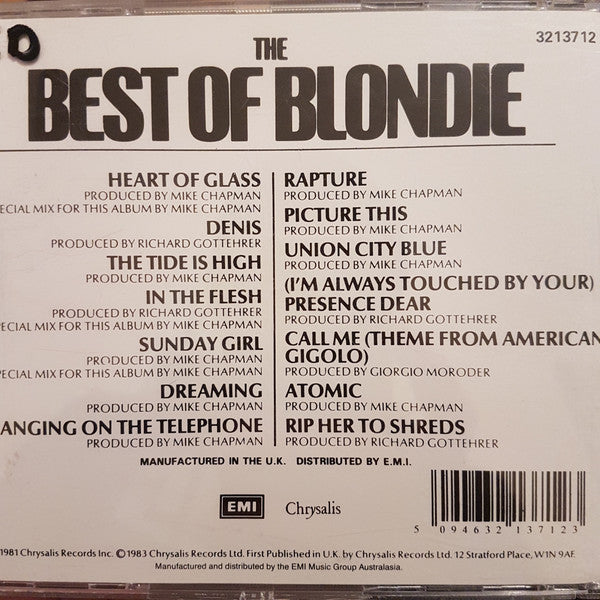 Blondie : The Best Of Blondie (CD, Comp, RE)