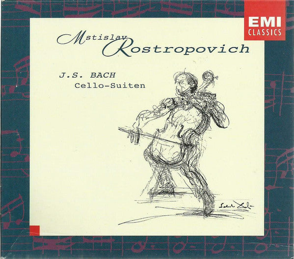 Mstislav Rostropovich - Johann Sebastian Bach : Cello-Suiten (2xCD, Album, Swi + Box)