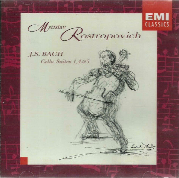 Mstislav Rostropovich - Johann Sebastian Bach : Cello-Suiten (2xCD, Album, Swi + Box)