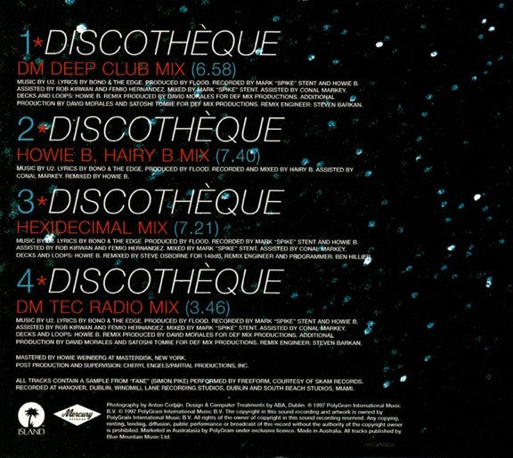 U2 : Discothèque (CD, Single)