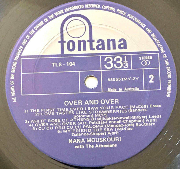 Nana Mouskouri : Over & Over (LP, Album)