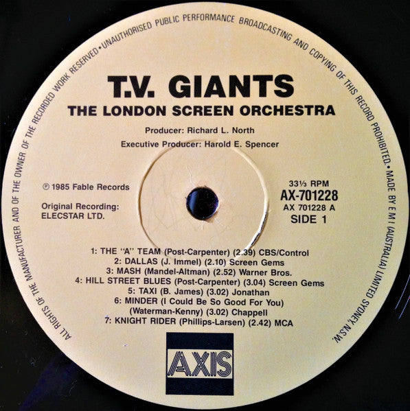 The London Screen Orchestra : TV Giants (LP, Comp)