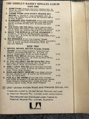 Shirley Bassey : The Shirley Bassey Singles Album (Cass, Album, Comp, Dol)