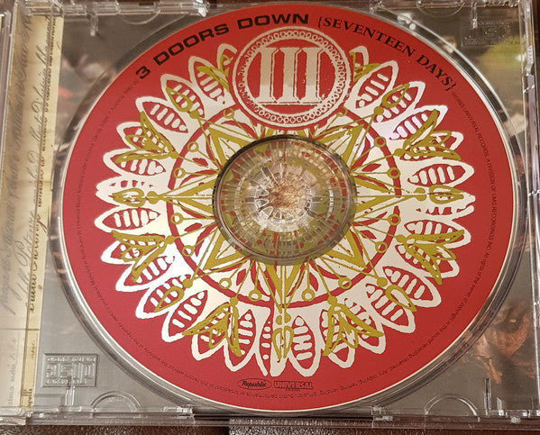 3 Doors Down : Seventeen Days (CD, Album)