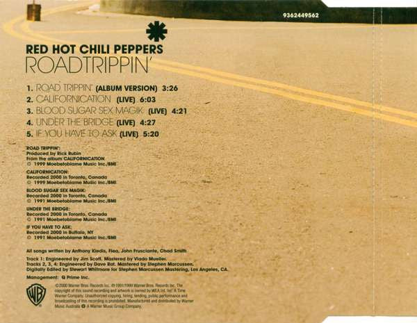 Red Hot Chili Peppers : Road Trippin' (CD, Maxi)