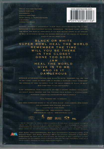 Michael Jackson : Dangerous (The Short Films) (DVD-V, Comp, PAL)