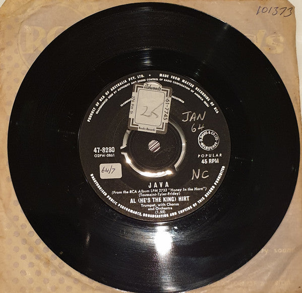 Al (He's The King) Hirt : Java / I Can't Get Started (7", Single)