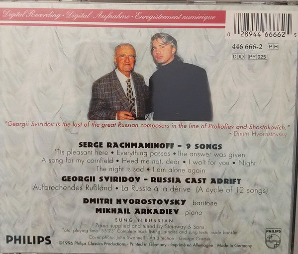 Sviridov*, Dmitri Hvorostovsky, Mikhail Arkadiev* : Russia Cast Adrift = Aufbrechendes Russland = La Russie A La Dérive (CD)