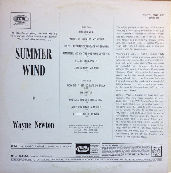 Wayne Newton : Summer Wind (LP)