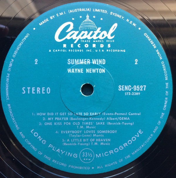 Wayne Newton : Summer Wind (LP)
