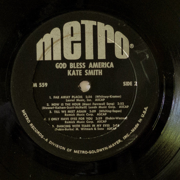 Kate Smith (2) : God Bless America (LP, Comp)