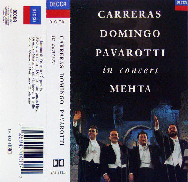 Carreras*, Domingo*, Pavarotti*, Mehta* : In Concert (Cass, Album, Dol)