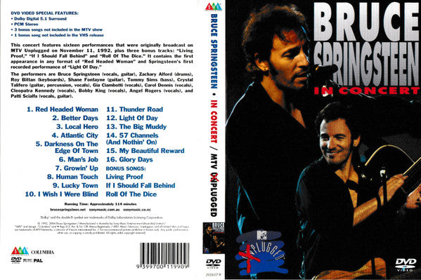 Bruce Springsteen : In Concert / MTV Unplugged (DVD-V, RE, Multichannel, PAL)