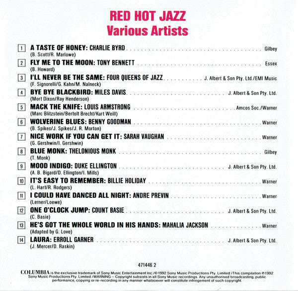 Various : Red Hot Jazz (CD, Comp)