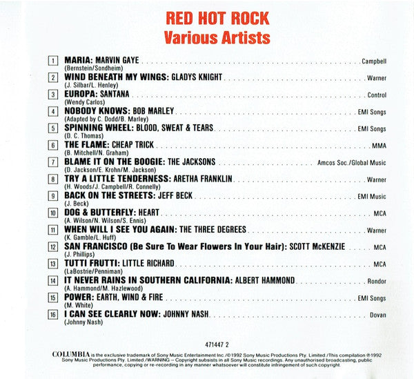 Various : Red Hot Rock (CD, Comp)