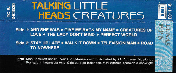 Talking Heads : Little Creatures (Cass, Album)