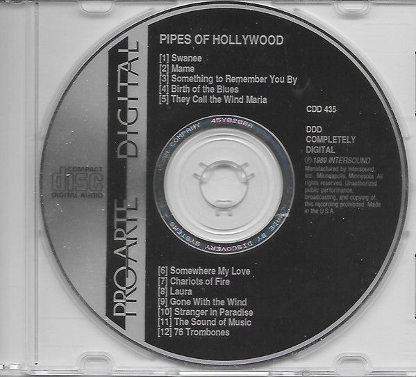 Tom Hazleton : Pipes Of Hollywood Tom Hazleton On The Mighty Wurlitzer Theatre Organ (CD, Album)