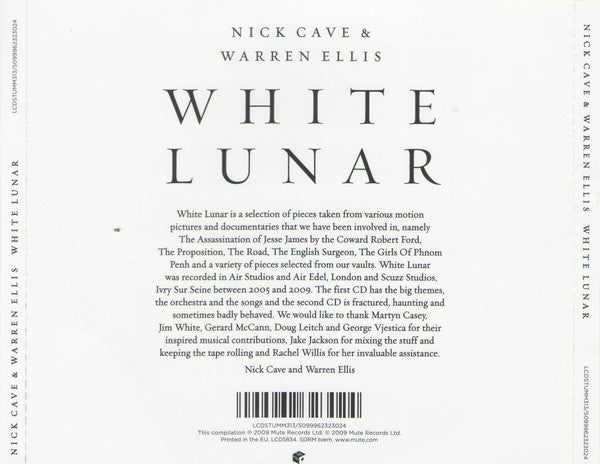 Nick Cave & Warren Ellis : White Lunar (2xCD, Comp, Jew)