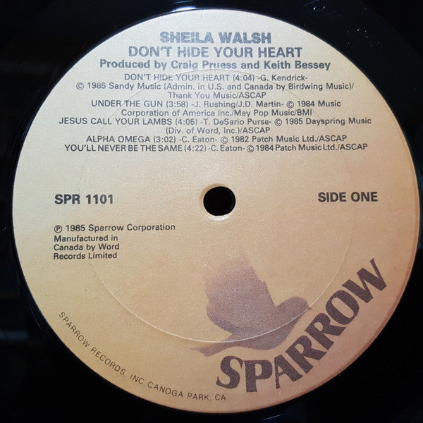 Sheila Walsh : Don't Hide Your Heart (LP, Album)