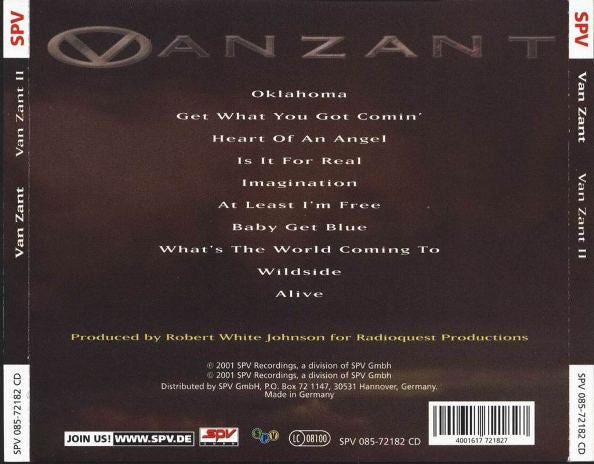 Van Zant : Van Zant II (CD, Album)