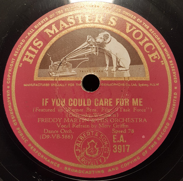 Freddy Martin And His Orchestra / Larry Green And His Orchestra : If You Could Care For Me / We'll Build A Bungalow (Shellac, 10")