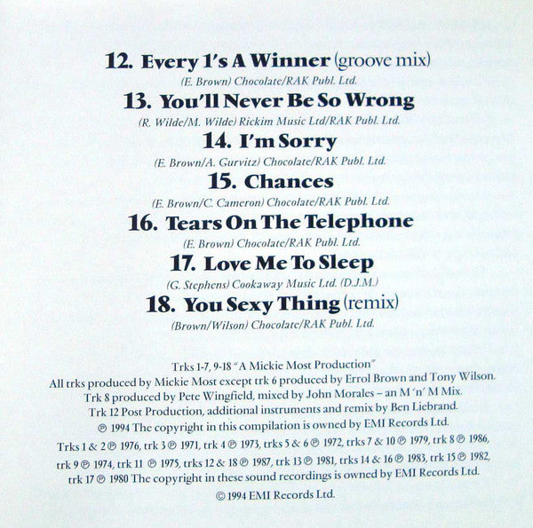 Hot Chocolate : The Rest Of The Best Of (CD, Comp)