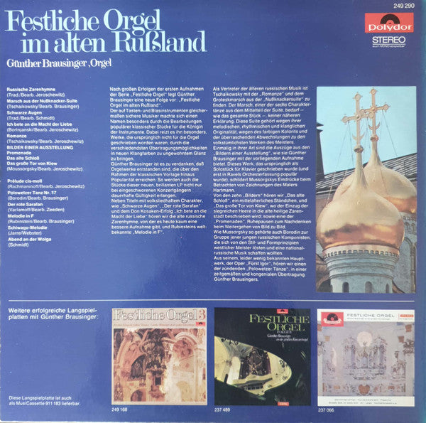 Günther Brausinger : Festliche Orgel Im Alten Rusland (LP)