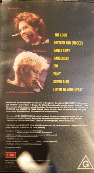 Roxette : Look Sharp Live (VHS, Comp, PAL)