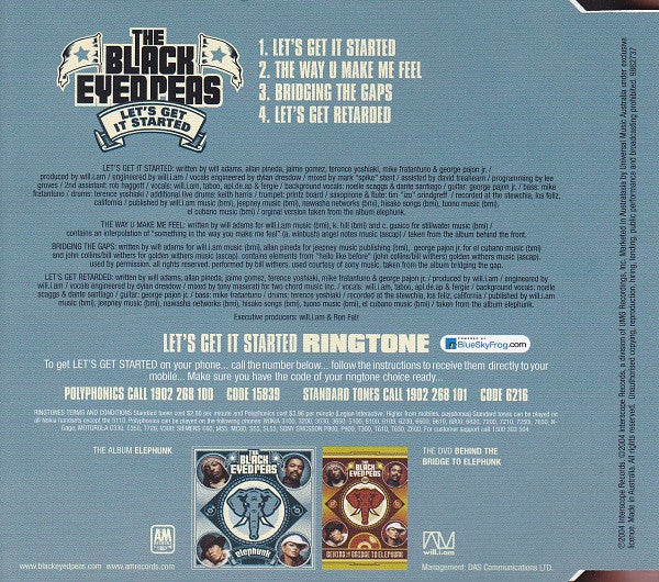 Black Eyed Peas : Let's Get It Started (CD, Single)