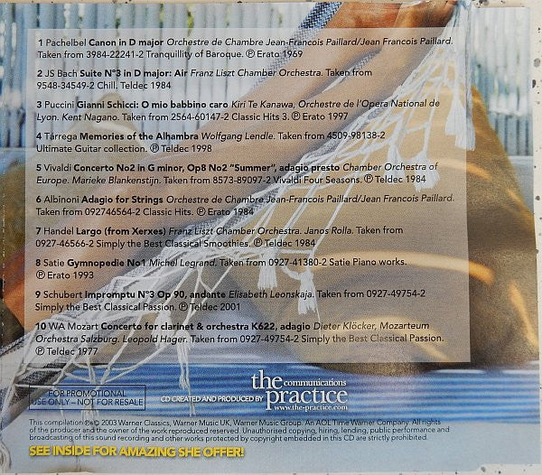 Various : Classic Summer Chillout (CD, Comp, Promo)