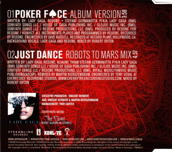 Lady Gaga : Poker Face (CD, Single)