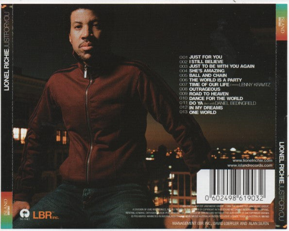 Lionel Richie : Just For You (CD, Album)