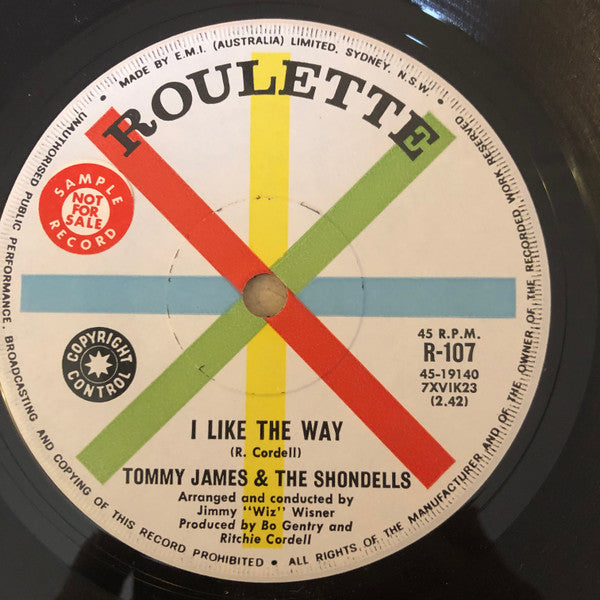Tommy James & The Shondells : I Like The Way (7", Single)