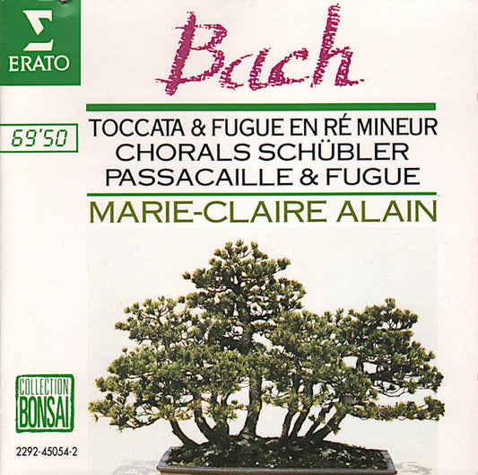 Bach*, Marie-Claire Alain : Toccata & Fugue En Ré Mineur, Chorals Schübler, Passacaglia & Fugue (CD, Comp, RE)