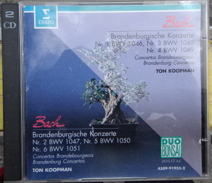 Johann Sebastian Bach, Ton Koopman : Brandenburgische Konzerte Nr. 1 BWV 1046, Nr. 3 BWV 1048, Nr. 4 BWV 1049, Nr. 5 BWV 1050, Nr. 6 BWV 1051, Nr. 2 BWV 1047 (2xCD, Album, RE)