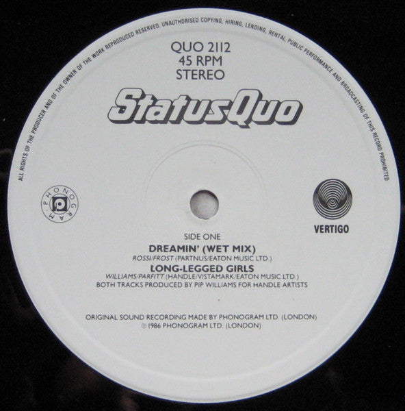Status Quo : Dreamin' (12", Single)