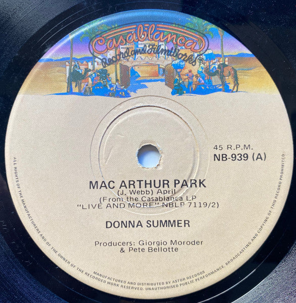 Donna Summer : Mac Arthur Park (7", Single)